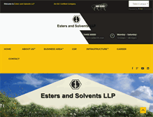 Tablet Screenshot of esters-solvents.com